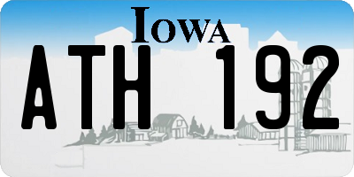 IA license plate ATH192