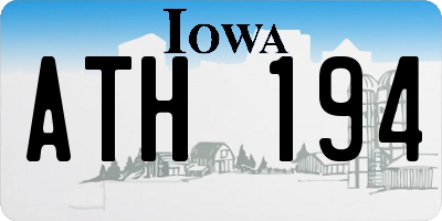IA license plate ATH194