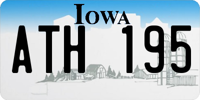 IA license plate ATH195