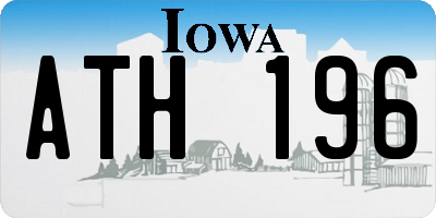 IA license plate ATH196