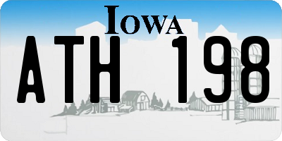 IA license plate ATH198