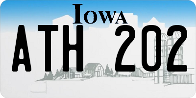 IA license plate ATH202