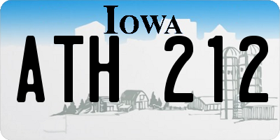 IA license plate ATH212
