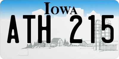 IA license plate ATH215