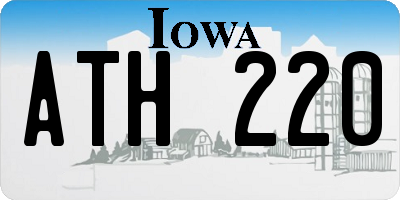 IA license plate ATH220
