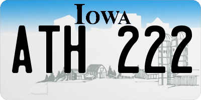 IA license plate ATH222