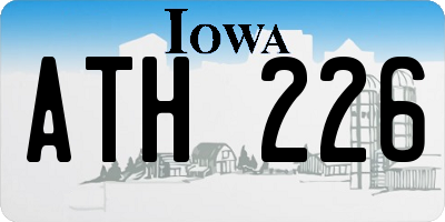 IA license plate ATH226