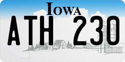 IA license plate ATH230