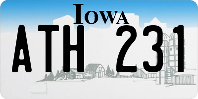IA license plate ATH231