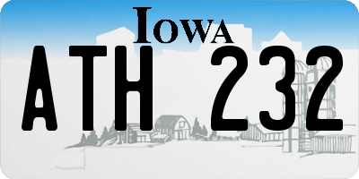 IA license plate ATH232