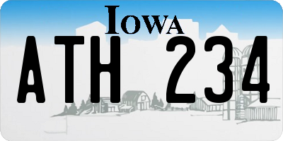 IA license plate ATH234