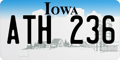 IA license plate ATH236