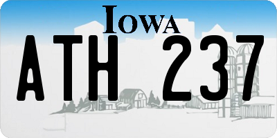 IA license plate ATH237