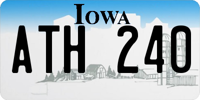 IA license plate ATH240