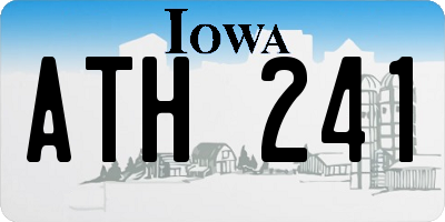 IA license plate ATH241