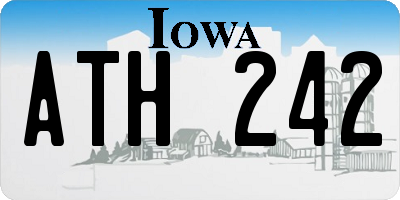 IA license plate ATH242