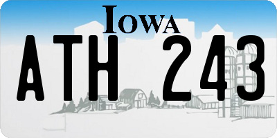 IA license plate ATH243