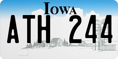 IA license plate ATH244