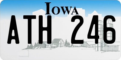 IA license plate ATH246