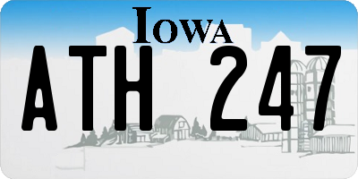 IA license plate ATH247