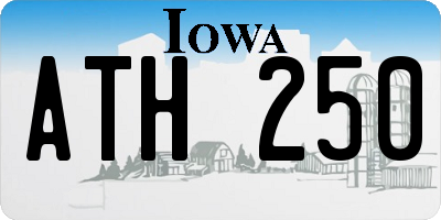 IA license plate ATH250