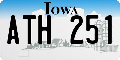 IA license plate ATH251