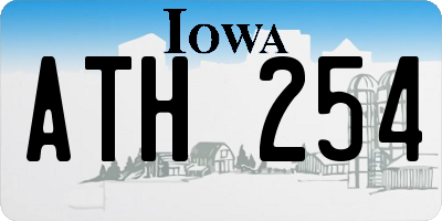 IA license plate ATH254