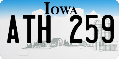 IA license plate ATH259