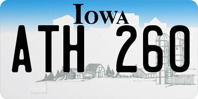 IA license plate ATH260