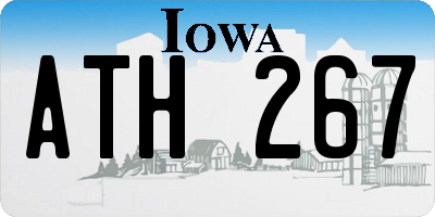 IA license plate ATH267