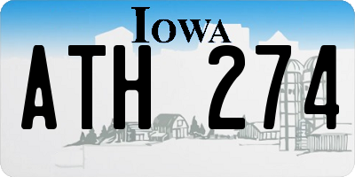 IA license plate ATH274