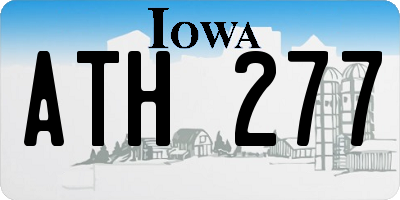 IA license plate ATH277