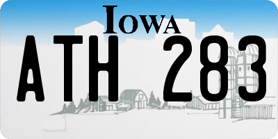 IA license plate ATH283