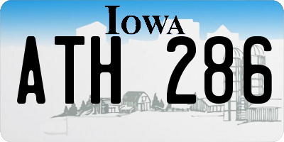 IA license plate ATH286