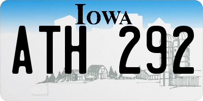 IA license plate ATH292