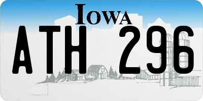 IA license plate ATH296