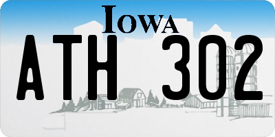IA license plate ATH302