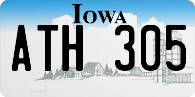 IA license plate ATH305
