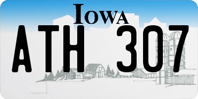 IA license plate ATH307
