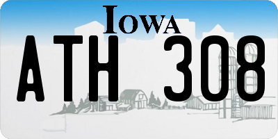 IA license plate ATH308