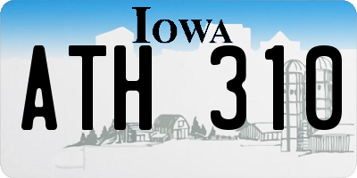 IA license plate ATH310