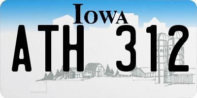 IA license plate ATH312