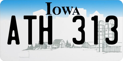 IA license plate ATH313