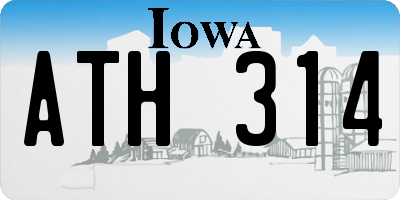 IA license plate ATH314