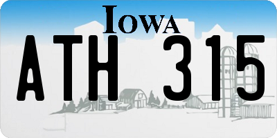 IA license plate ATH315