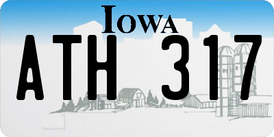 IA license plate ATH317