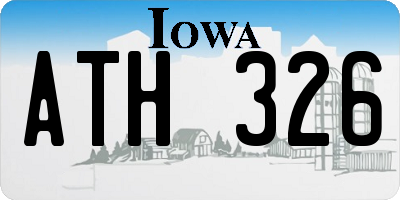 IA license plate ATH326