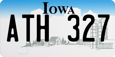 IA license plate ATH327