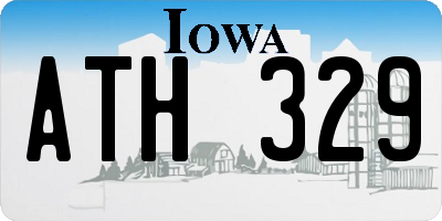 IA license plate ATH329
