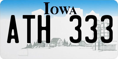 IA license plate ATH333